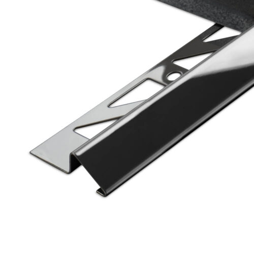 Anpassungsprofil / Übergangsprofil aus hochwertigem Edelstahl V2A glänzend, gebürstet & hochglanzpoliert fliesenschiene abschlussleiste anpassungsprofil uebergangsprofil edelstahl glaenzend natur ruf scaled