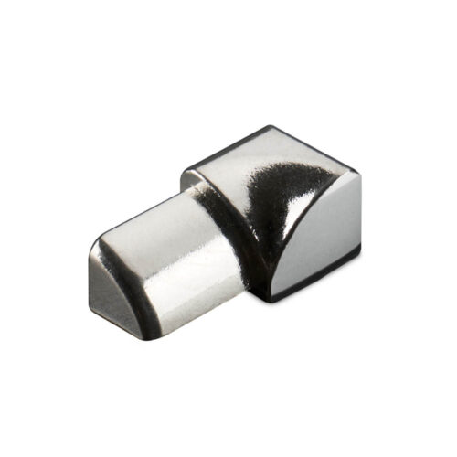 Innenecke, Außenecke für Rundprofil / Viertelkreisprofil aus Edelstahl V2A in glänzend, gebürstet, hochglanzpoliert fliesenschiene rundprofil viertelkreis innenecke edelstahl glaenzend natur imitatecke zinkdruckguss ruf scaled