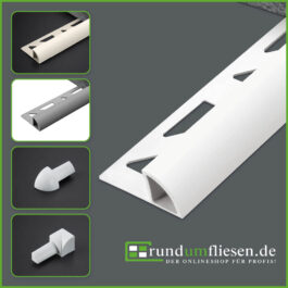 PVC Rundprofil / Viertelkreisprofil aus Kunststoff in verschiedenen Farben