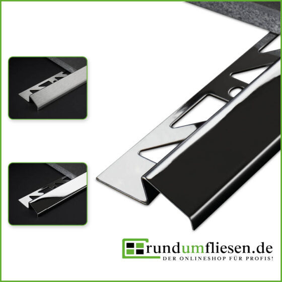 fliesenschienen ausgleichsprofile edelstahl hoehenausgleichsprofile uebergangsprofile startbild