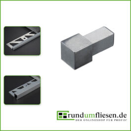 Eckstück für unsere Quadratprofile aus Aluminium natur Höhe 7 - 12,5 mm (Abverkauf)