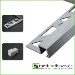 Quadratprofil / Q-Profil aus Aluminium silber matt eloxiert