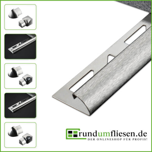 Home Rundprofil / Viertelkreisprofil aus hochwertigem Edelstahl V2A glänzend, gebürstet & hochglanzpoliert