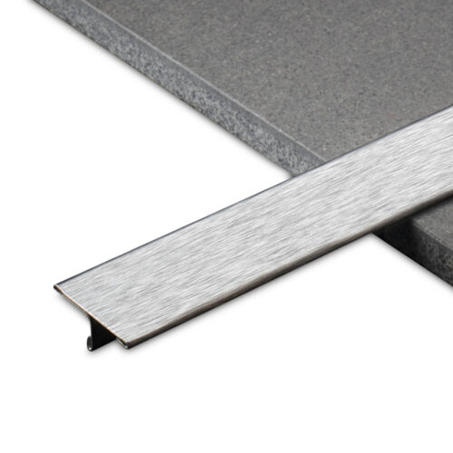 T-Profil aus Edelstahl für saubere Übergänge t profil fliesen uebergangsprofil edelstahl gebuerstet feinschliff 25mm ruf scaled