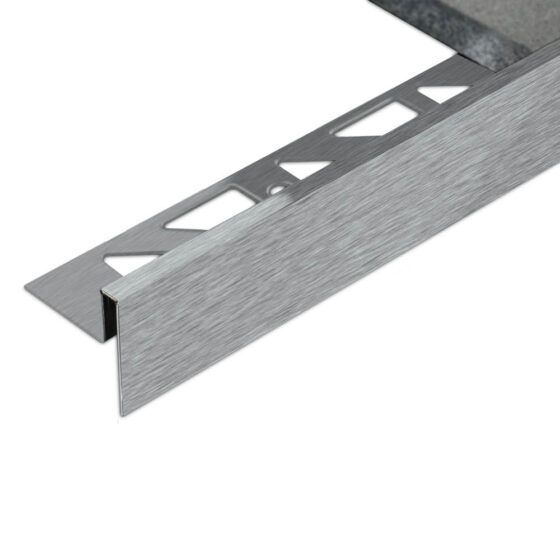 treppenkantenprofil fliesen rechteckig edelstahl gebuerstet feinschliff 5x25 mm ruf