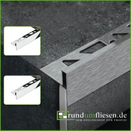 Treppenkantenprofil rechteckig B 5 x 25 mm für Fliesen aus aus hochwertigem Edelstahl V2A – Bild 1